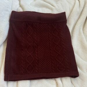 NWT Chic Knit Mini Skirt - Deep Burgundy